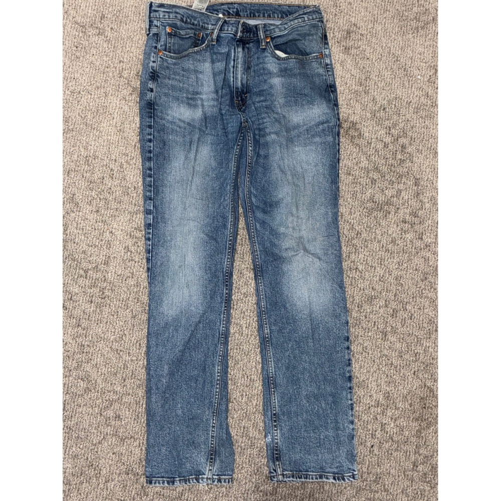 Levis 514 Straight Fit Jeans Mens 32x32 Medium Wash Blue Denim 00514-1493